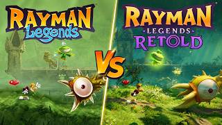 Rayman Legends Retold vs Rayman Legends - Graphics & Gameplay Comparison