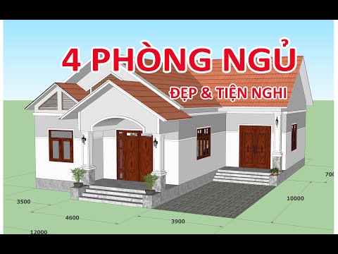 Video NHÀ CẤP 4 MÁI THÁI 4 PHÒNG NGỦ ĐẸP GIÁ RẺ | KIẾN TRÚC... - youtube