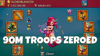 Lords Mobile - 90 Million Troops On War Gear Zeroed