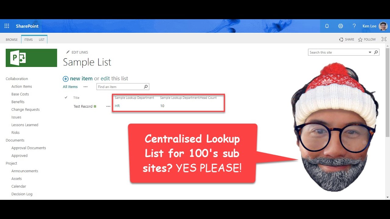 SharePoint Online - Central Lookup List cross Sub Webs / Sites - YouTube