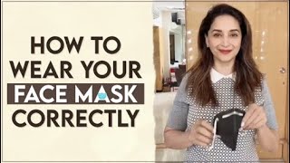 How to wear your mask correctly | Madhuri Dixit Nene | Shorts | StayHomeStaySafe