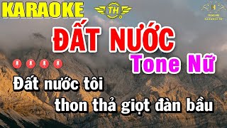 Đất Nước Karaoke Tone Nữ Nhạc Sống 2023 | Trọng Hiếu
