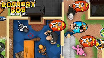 Robbery Bob - All Costumes Funny Video Game Part 70