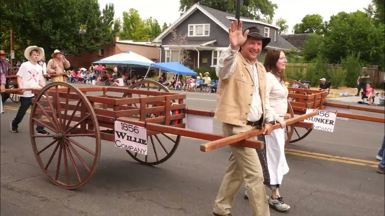 Handcarts in Pioneer Day Parade, Salt Lake City, Utah, July 2023 YouTube