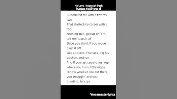 Thumbnail of No Love Inspectah Deck [Carlton Fisk][Verse 1] #hiphop #rap #lyrics #verse #inspectahdeck