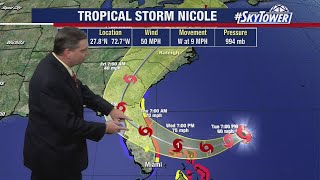 Tropical weather forecast: Tropical Storm Watch for Florida Gulf Coast due to Tropical Storm Nicole image