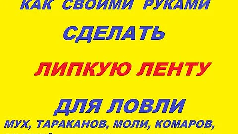 Как сделать липкую ленту для ловли мух, комаров и тараканов
