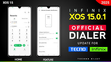 Infinix XOS 15 New Dialer App Update For All Tecno Infinix | Change old dialer to new XOS 15 Dialer