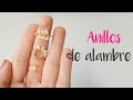 Cómo hacer 3  ANILLOS DE ALAMBRE #230😍😍