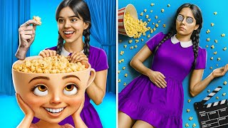 O que Aconteceu com Wednesday Addams! Bailarina Cappuccina vs Enid vs Arlequina vs Mário!