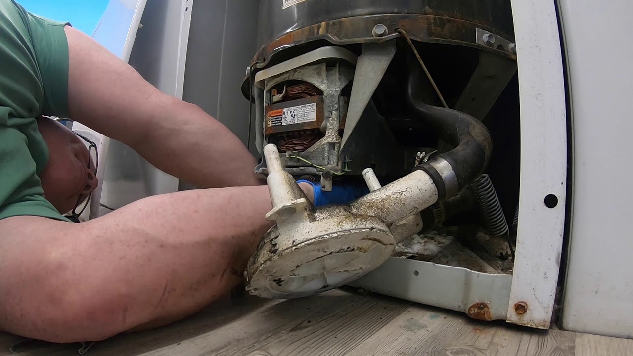 Speed Queen top loader pump and belt changeout YouTube