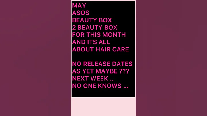 #ShortsASOS BEAUTY BOX MAY 2021￼ DUE TO RELEASE#shorts#spoilers#asos