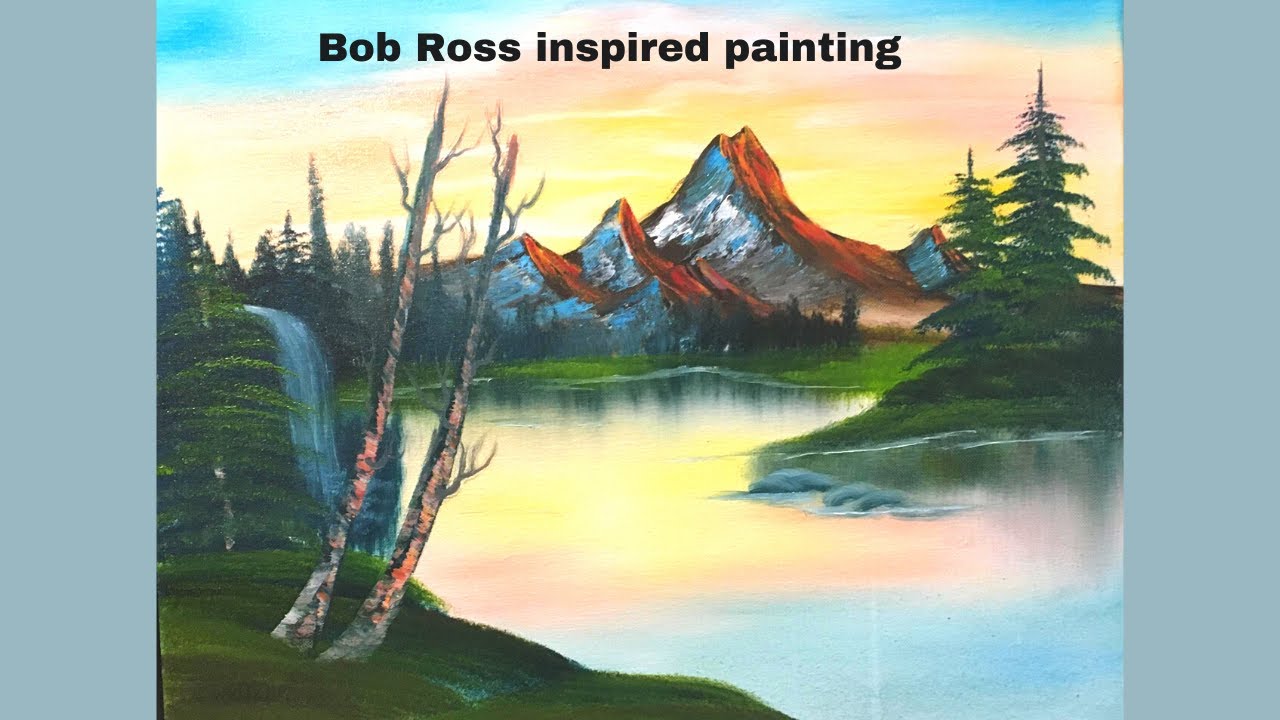 Followed along with a Bob Ross video for my first painting. Any tips for  liquid white drying up to fast? I had a hard time blending the water when I  got to
