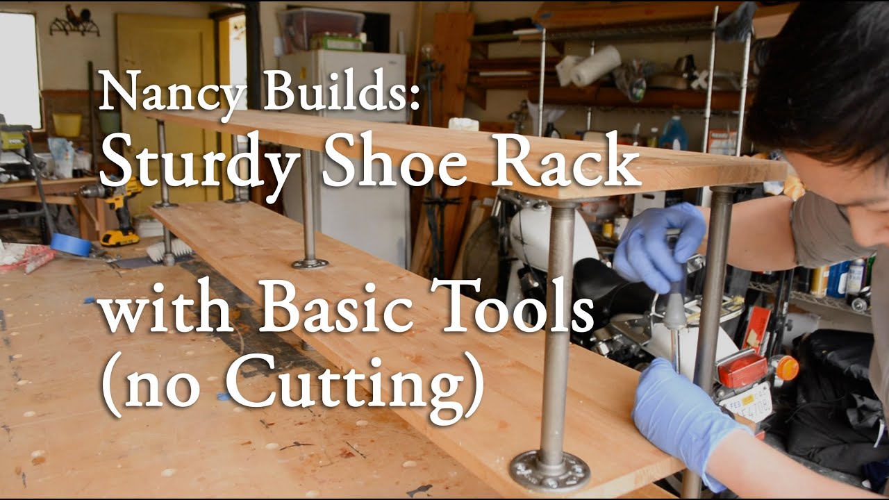 Build [a NOT SO FANCY] Shoe Rack for Work Shoes. 