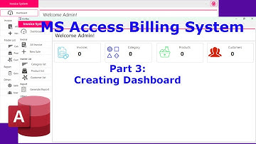 How To Create Invoice / Billing System In Ms Access | Creating Dashboard  - Part 3