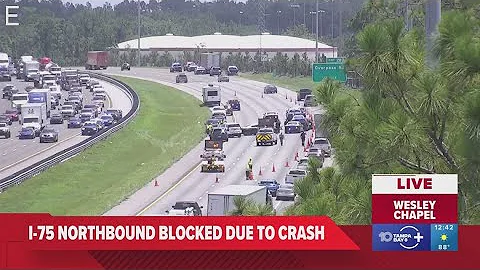 Deadly crash blocks all northbound lanes of I-75 in Wesley Chapel