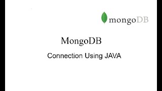 MongoDB Connection using JAVA