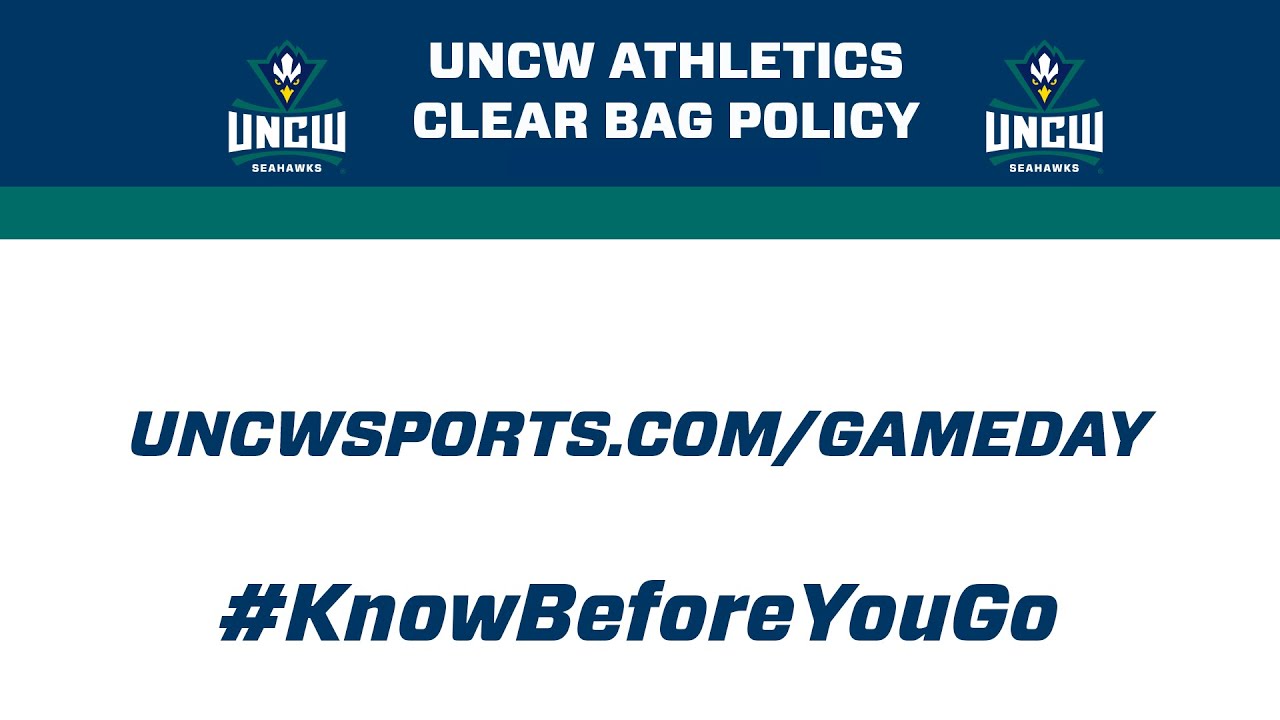 UNCW Athletics Clear Bag Policy PSA - YouTube