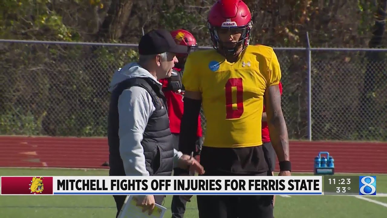 Mitchell fights off injuries for Ferris State - YouTube