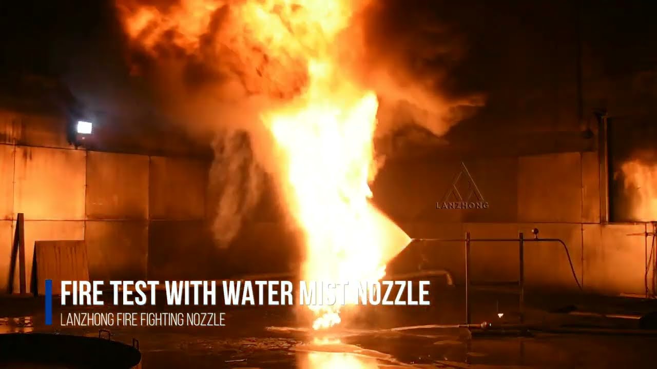 High pressure watermist nozzle fire extinguishing test