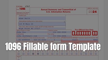 How to fill 1096 IRS form