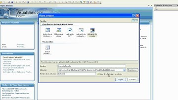 Configuración, Creación y Ejecución de un Proyecto, Aprender A Programar En Visual Basic Express