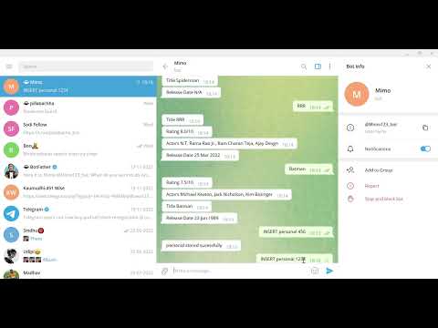 Telegram Chatbot with Database
