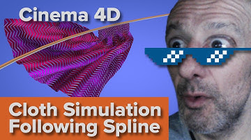 Cinema 4D Cloth Simulation Following Spline