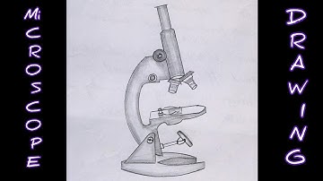 Microscope drawing easy step by step || Compound microscope drawing || #microscope