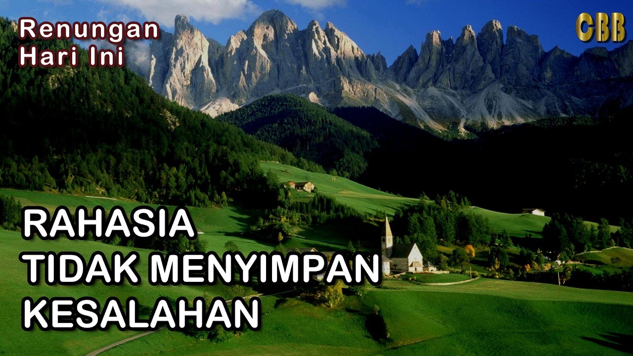 RAHASIA TIDAK MENYIMPAN KESALAHAN - Saat Teduh Renungan Harian 13/02/26, Kornelius Nugroho