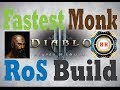 Diablo 3 RoS Fast Farming Monk Build for Torment (1000 sided strike)