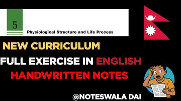 Class 10 Science Chapter 5: Physiological Structure and Life Process in English | Exercise 2081