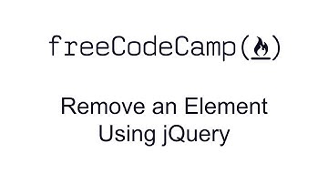 Remove an Element Using jQuery - jQuery - Free Code Camp