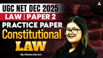 UGC NET Law | UGC NET Law Paper 2 Constitutional Law #1 By Diksha ma’am