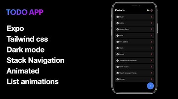 Expo todo app with tailwind | Animations | Dark mode | Source code
