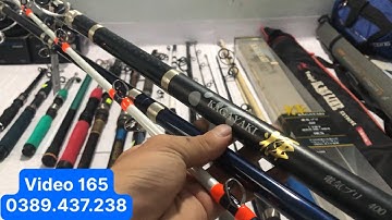 Lô Cần câu nhật bãi KAGAYAKI , APIA , cacbon 2 khúc , 3khuc , lure,khoen SIC Cực đẹp , video 165