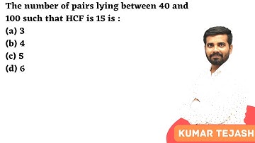 The number of pairs lying between 40 and 100 such that HCF is 15 is :