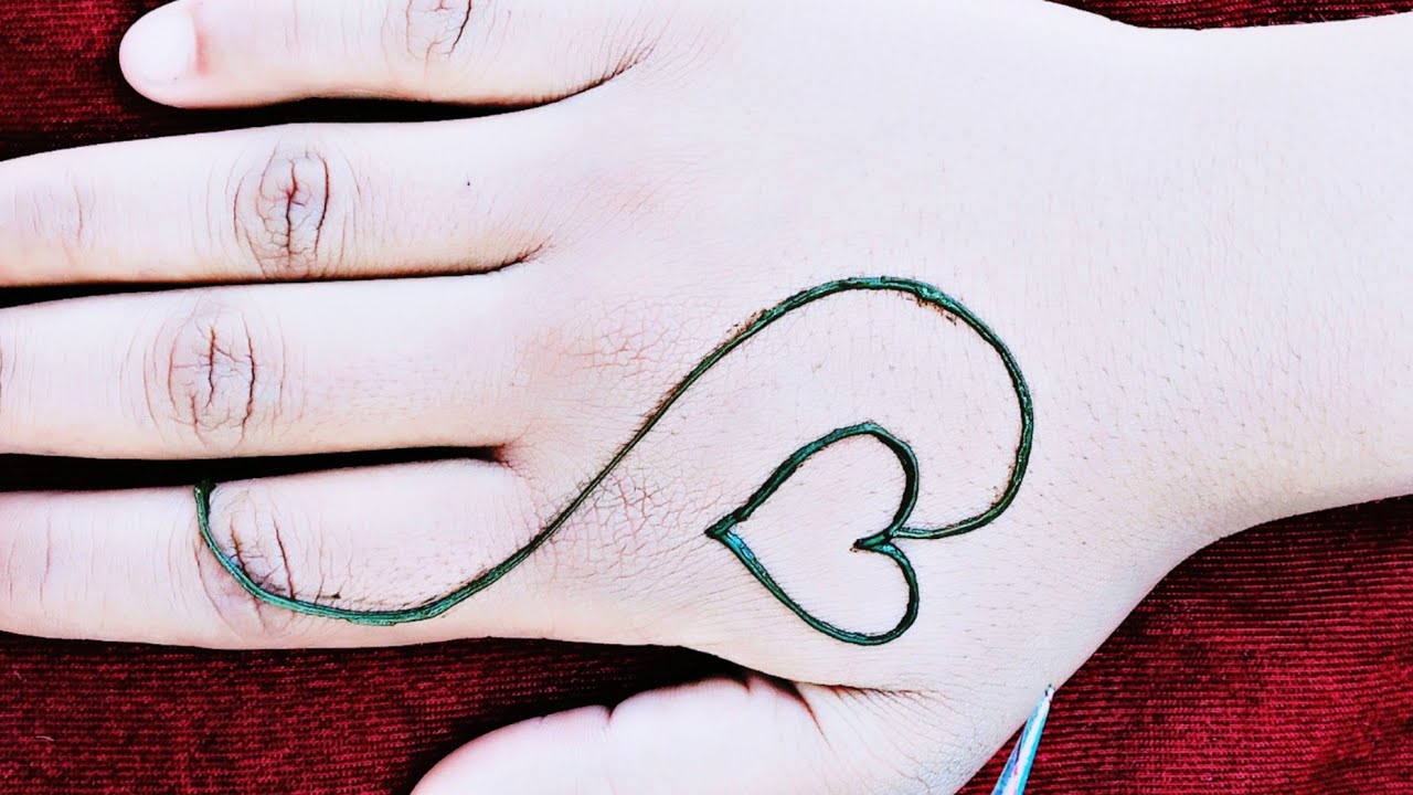 Latest New stylish ♥ heart henna designs || Amazing Beautiful mehndi ...