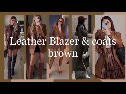 outfits brown leather