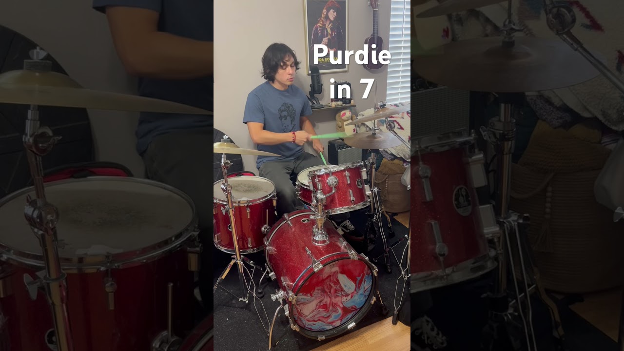 Purdie shuffle in 7/4 time - YouTube