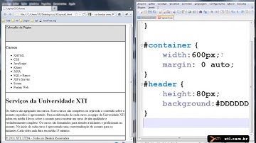 Universidade XTI - Curso Online CSS Aula 30 - Layout com 2 Colunas