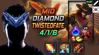 트페 미드 템트리 룬 리치베인 유성 -  Twisted Fate Mid - 롤 KR 천상계 패치 14.10