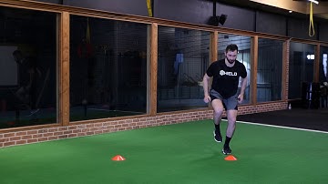 LATERAL BOUND CUT TO STABILIZE; Plyometrics