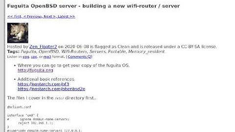 FuguIta OpenBSD server - building a new wifi-router / server
