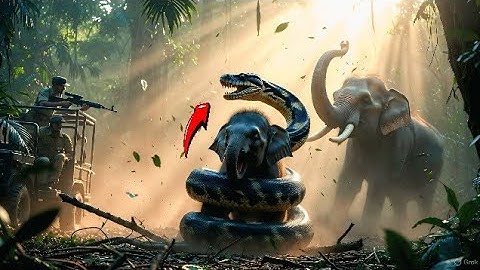 Giant Python Attack on Baby Elephant | Real Forest Rescue Video” @ThelastSanctuaryshort 