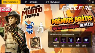 ATÉ QUE FIM!! SKINS DE GRAÇA NA ATUALIZAÇÃO, EVENTO AVENTUREIRO, PEGUE O EMOTE E MOCHILA - FREE FIRE
