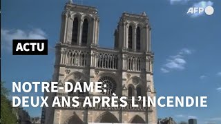 Notre-Dame: une forêt d'échafaudages, deux ans après l'incendie | AFP