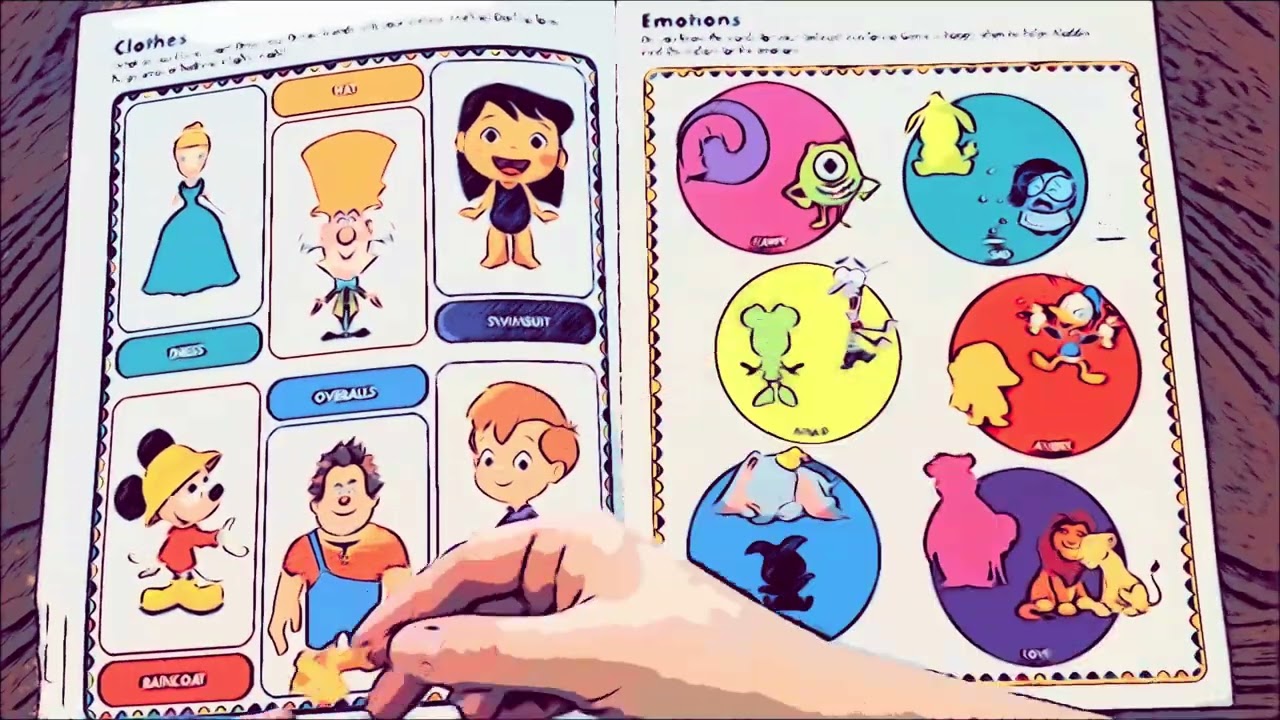 Working on the Disney Baby Sticker Treasury Book! | Toddler & Preschool Sticker Fun