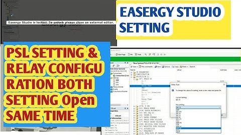 Settings in Easergy Studio & Open both function PSL & Configuration same time #easergy #schneider