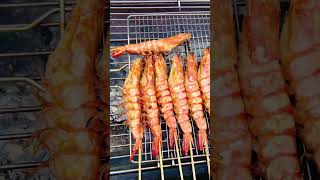 10$ Street Food of Grilled Sea Prawns for 2 people in Vietnam #seafood #vietnamtravel #streetfood